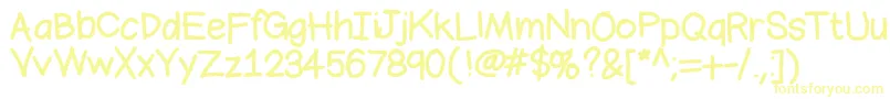 Bromine Font – Yellow Fonts on White Background