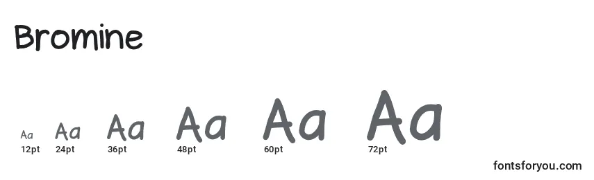 Размеры шрифта Bromine (53400)