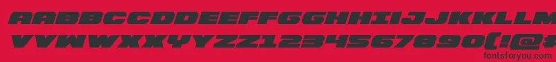 Czcionka Bummerexpandital – czarne czcionki na czerwonym tle
