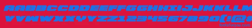 Bummerexpandital Font – Blue Fonts on Red Background