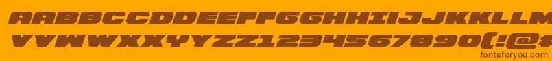 Bummerexpandital-fontti – ruskeat fontit oranssilla taustalla