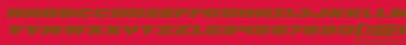 Bummerexpandital Font – Brown Fonts on Red Background