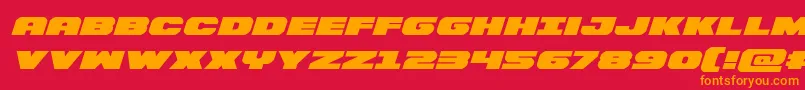 Bummerexpandital Font – Orange Fonts on Red Background