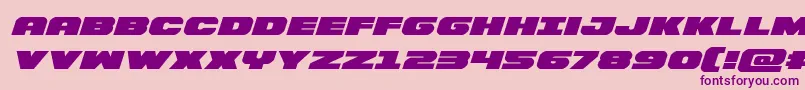 Bummerexpandital-Schriftart – Violette Schriften auf rosa Hintergrund