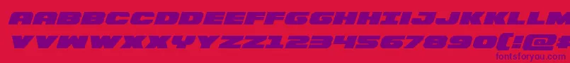 Bummerexpandital Font – Purple Fonts on Red Background