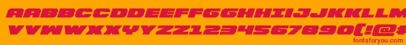 Bummerexpandital-Schriftart – Rote Schriften auf orangefarbenem Hintergrund