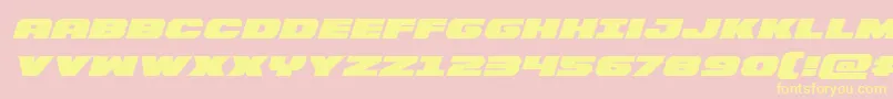 Bummerexpandital-Schriftart – Gelbe Schriften auf rosa Hintergrund