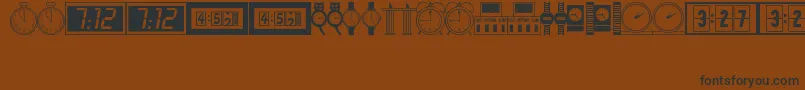 Timepcs Font – Black Fonts on Brown Background