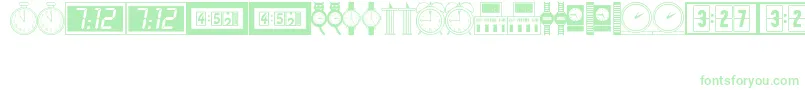 Timepcs-fontti – vihreät fontit valkoisella taustalla