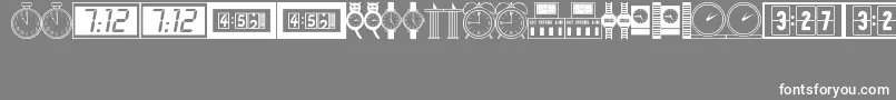 Timepcs-fontti – valkoiset fontit harmaalla taustalla