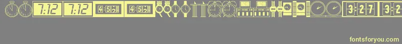 Timepcs Font – Yellow Fonts on Gray Background