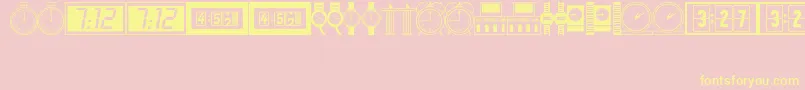 Timepcs Font – Yellow Fonts on Pink Background