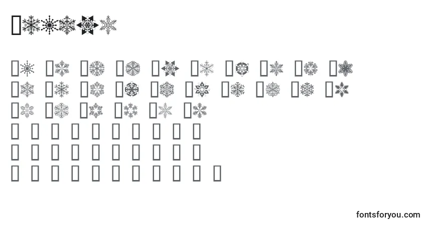 Шрифт Flakey – алфавит, цифры, специальные символы