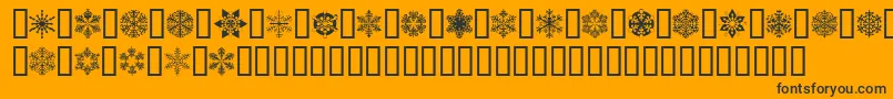 Flakey Font – Black Fonts on Orange Background