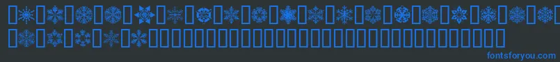 Flakey-fontti – siniset fontit mustalla taustalla