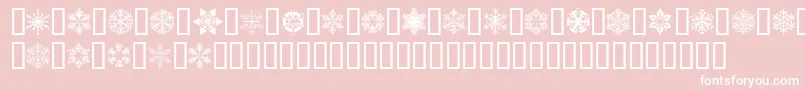 Flakey Font – White Fonts on Pink Background