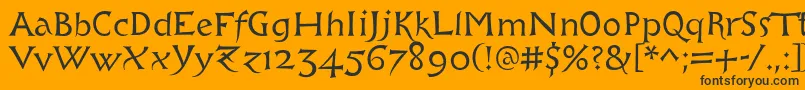 Libcziowes Font – Black Fonts on Orange Background