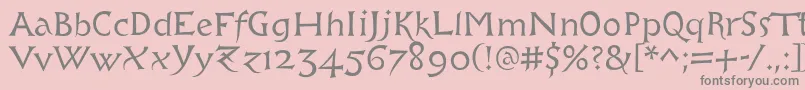 Libcziowes Font – Gray Fonts on Pink Background