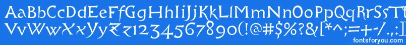 Libcziowes Font – White Fonts on Blue Background