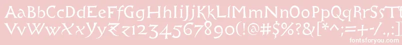 Libcziowes Font – White Fonts on Pink Background