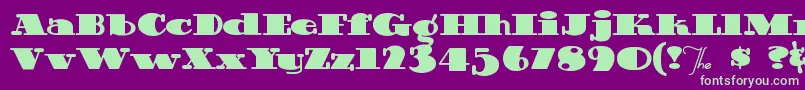 Guinnessextrastout Font – Green Fonts on Purple Background