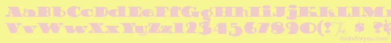 Guinnessextrastout Font – Pink Fonts on Yellow Background