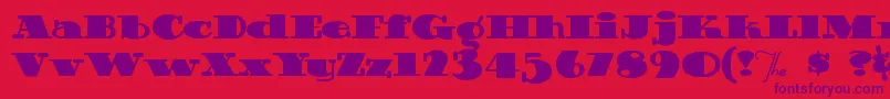 Guinnessextrastout Font – Purple Fonts on Red Background