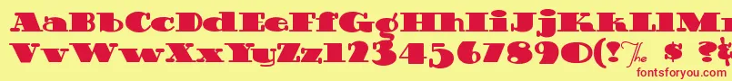 Guinnessextrastout Font – Red Fonts on Yellow Background