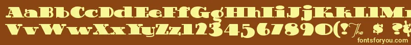 Guinnessextrastout Font – Yellow Fonts on Brown Background