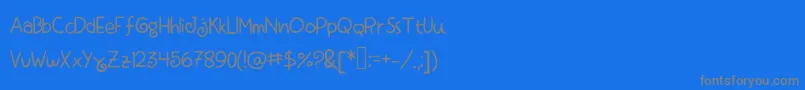 Macopah Font – Gray Fonts on Blue Background