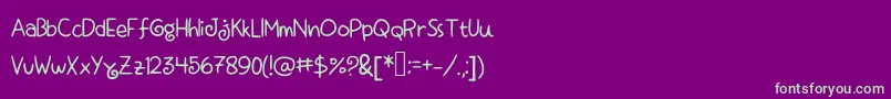 Macopah Font – Green Fonts on Purple Background