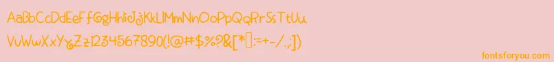 Macopah Font – Orange Fonts on Pink Background