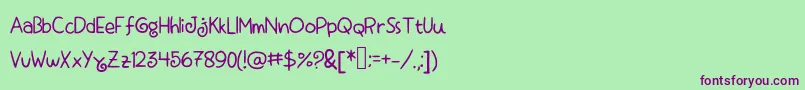 Macopah Font – Purple Fonts on Green Background