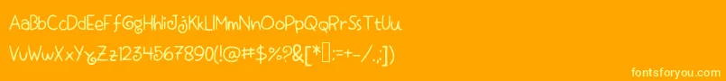 Macopah Font – Yellow Fonts on Orange Background