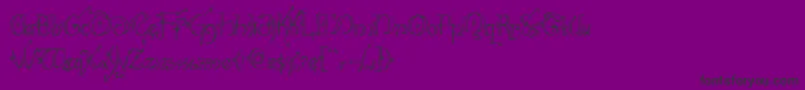 Hollyjinglecond-Schriftart – Schwarze Schriften auf violettem Hintergrund