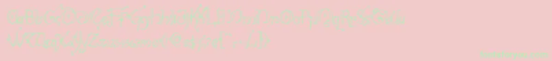 Hollyjinglecond Font – Green Fonts on Pink Background