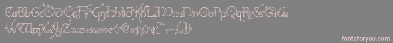 Hollyjinglecond Font – Pink Fonts on Gray Background