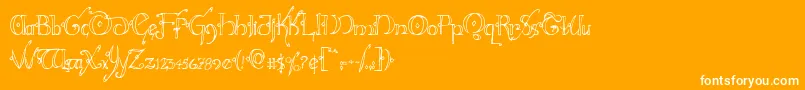 Hollyjinglecond Font – White Fonts on Orange Background