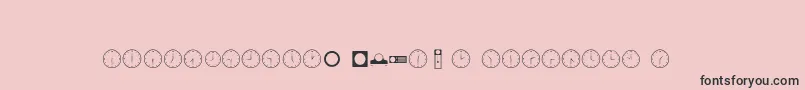 Clockso Font – Black Fonts on Pink Background