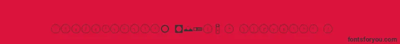 Clockso Font – Black Fonts on Red Background
