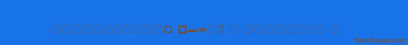 Clockso Font – Brown Fonts on Blue Background