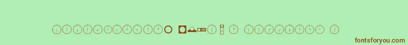 Clockso Font – Brown Fonts on Green Background
