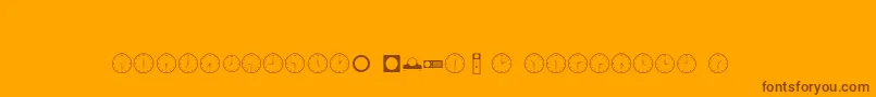 Clockso Font – Brown Fonts on Orange Background