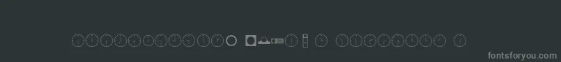Шрифт Clockso – серые шрифты на чёрном фоне