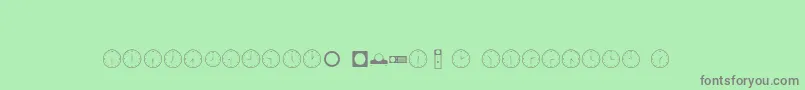 Clockso Font – Gray Fonts on Green Background
