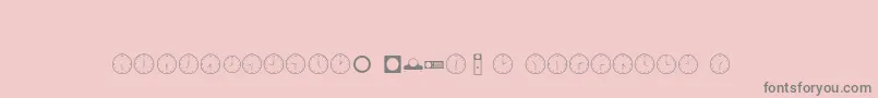 Clockso Font – Gray Fonts on Pink Background