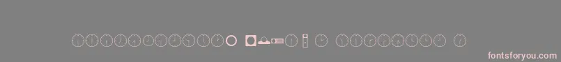 Clockso Font – Pink Fonts on Gray Background