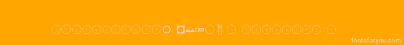 Clockso Font – Pink Fonts on Orange Background