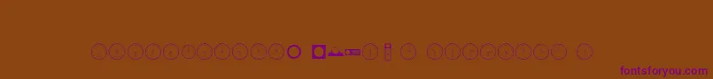Clockso Font – Purple Fonts on Brown Background