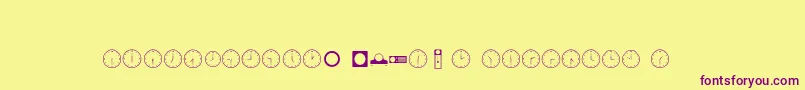 Clockso Font – Purple Fonts on Yellow Background